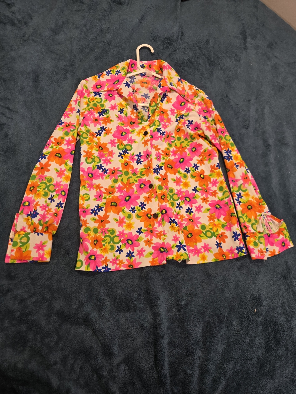 Vintage 1970s Floral Button-Up Shirt